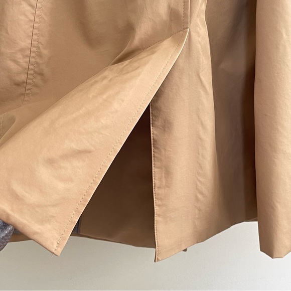 Double Breasted Belted Trench Coat Jacket Neutral Caramel Tan Spring - Picture 11 of 17